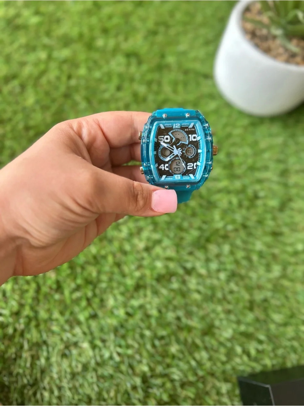 💎 Activa Transparent Blue Multifunction Watch | New in Box